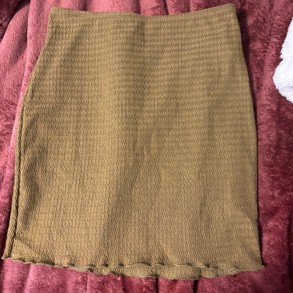 SHEIN Textured Tan Pencil Skirt